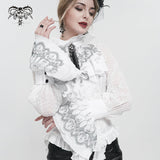 'Lotus Leaf' Embroidered  Gothic Sleeves