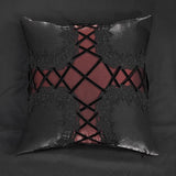 'Twisted' Gothic Cross-shaped Pillow (Ink)