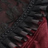Chemise gothique en maille à franges 'Iris' (rouge)