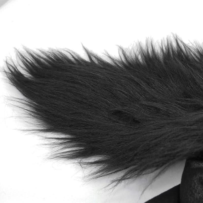 Decadent Punk Warm Spiked Fur Collar Men Wool Short Jacket With Loops