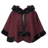 'Hollow Man' Gothic Cape With A Hood (Red)