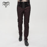 'Ghost In The Mirror' Gothic Printed Trousers (Red)