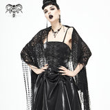 'The Hanging Gardens' Gothic Lace Fringed Shawl