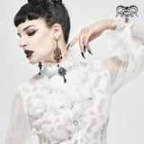 'Hestia' Gothic Mesh Bow Tie (Dove)