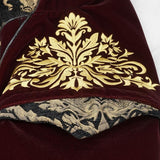 Western Fashion Noble Party Golden Embroidery Wine Fleece Men Long Coat