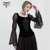 'Her Satanic Wickedness' Gothic Velvet Top