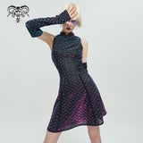 'Lilac Wine' Punk Cheongsam Dress