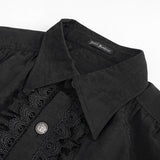 'Hygeia' Gothic Lantern Sleeve Shirt (Darkness)