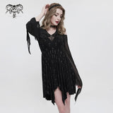 Robe gothique à imprimé crucifix 'Pitch Black'