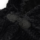 'Void' Gothic Plush Cloak Lined With Fur