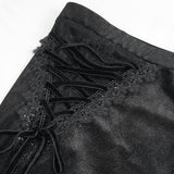 Pantalon évasé asymétrique gothique 'Last Flight' (noir)