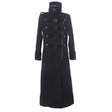 Men Removable One Sided Shawl Thick Long Coat