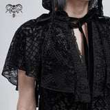 'Lost Highway' Gothic Mesh Cape With Hood