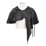 Ca021 Dark Thin Hooded Small Shawl