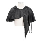 Ca021 Dark Thin Hooded Small Shawl