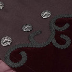 Ct17402 Wine Gothic Men Dress Coat