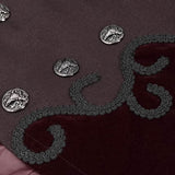 Ct17402 Wine Gothic Men Dress Coat