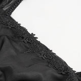 Robe gothique en dentelle et satin 'Queen of Nile' (Noir)