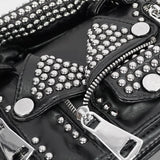 Sac à main à rivets noirs en cuir punk 'Spungen'