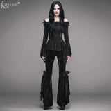 Feather Rose Horizontal Neck Dark Pattern Stretchy Jacquard Sexy Women Shirts