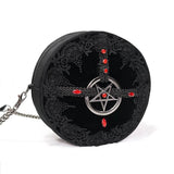 Sac rond pentagramme gothique « Malédiction de Baphomet »
