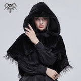 'Void' Gothic Plush Cloak Lined With Fur