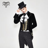 Devil Fashion Brand Golden Disc Flowers Hand Embroidered Gothic Men Jacket