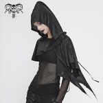 Ca021 Dark Thin Hooded Small Shawl