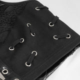 Punk Asymmetric Heavy Metal Super Short Vest