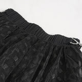 'Sabbath' Flared Mesh Punk Skirt