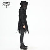 Ct168 Darkness Holes Hooded Men Coat