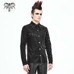 Sht066 Punk Chain Drawstring Men Shirts