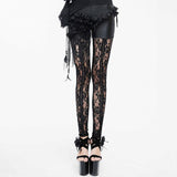 Playboy Bunny Asymmetrical Booty Rose Layered Lace Leggings