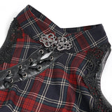 'Snowblood' Punk Cheongsam Collar Plaid Dress