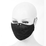 Punk Skeleton Printed Mesh Unisex Nailed Cotton Mask