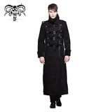 Men Removable One Sided Shawl Thick Long Coat