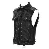 Devil Fashion Punk Heavy Metal Hand Painted Faded Effect Men Printing Waistcoats