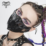 Mk04601 Women Bucktooth Bright Leather Mask