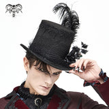 As082 Mesh Flower Feather Top Hat