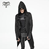 Ct172 Dark Hooded Knit Coat