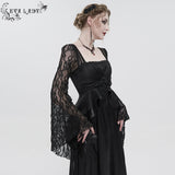 'Queen of Nile' Gothic Satin Lace Dress (Black)