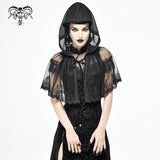 'Chrysanthemum' Gothic Mesh Hooded Cape