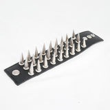 Punk Unisex Heavy Metal Wide Multi Row Spiked Leather Bracelet