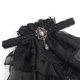 'Hestia' Gothic Mesh Bow Tie (Raven)