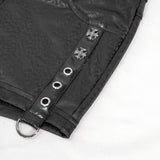 Pantalon punk avec bas pentagramme « No Way Out »