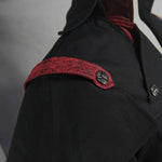 Punk Black And Red Chain Shape Ribbons Game Men Long Coat