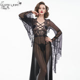 'Heidi' Gothic Flared Sleeve Lace Lingerie