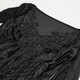 Twilight Zone' Beaded Gothic Lace Floral Top