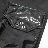 'Infernal Majesty' Punk Trousers with PU Leather Details