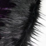 Cape gothique 'Sweet Oblivion' avec capuche doublée de fourrure (violet)